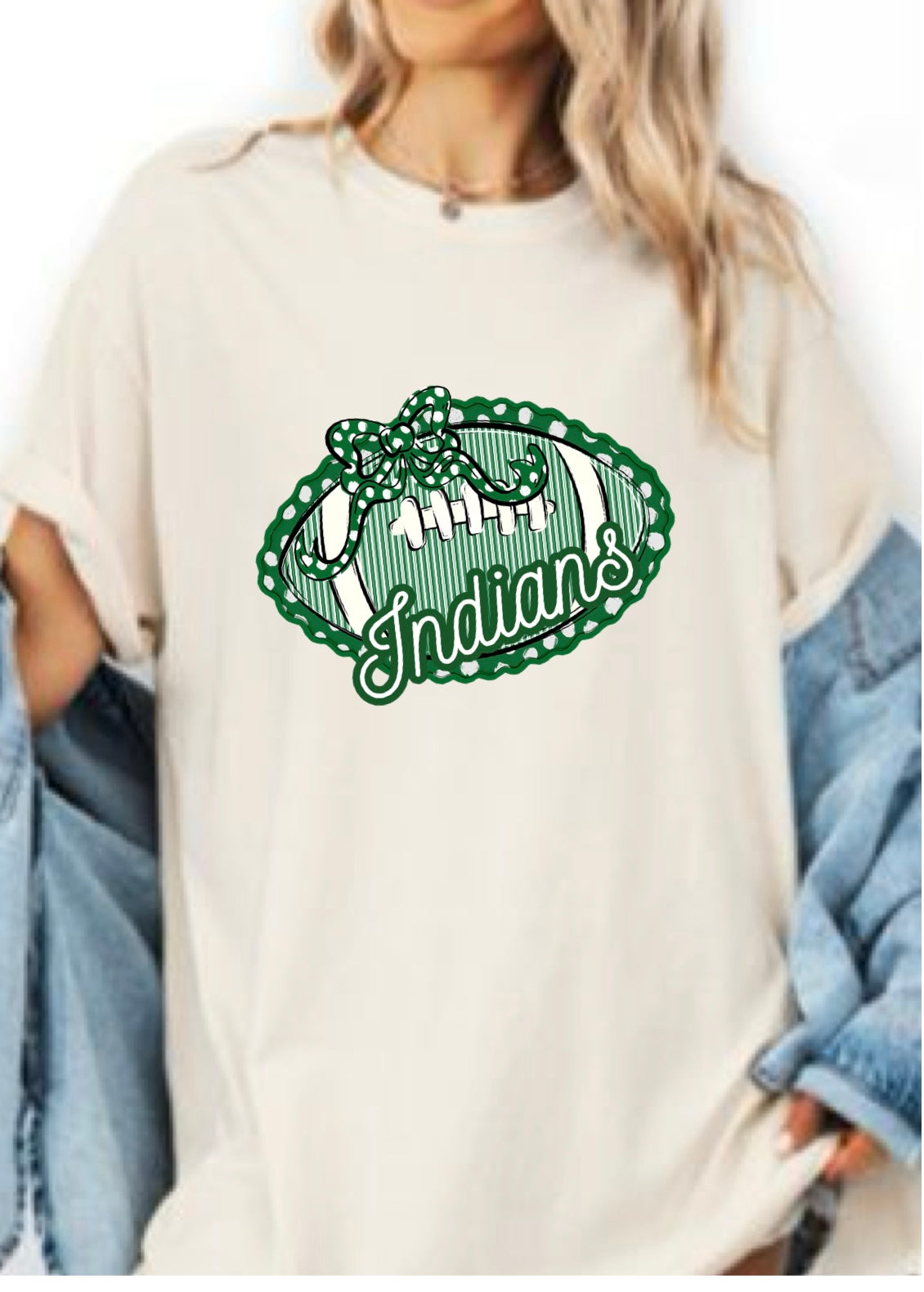 The Teepee: Indians Football Tee