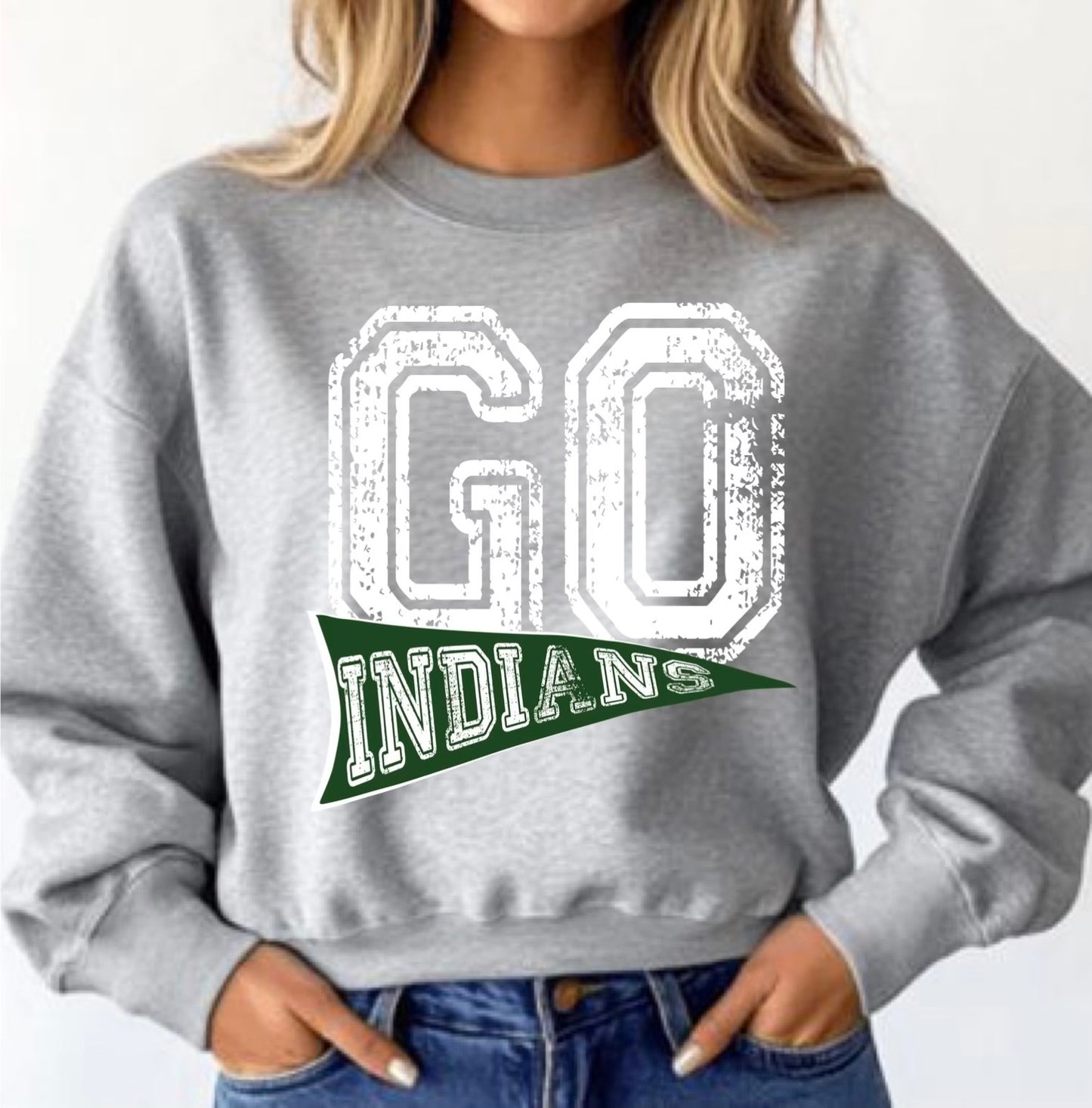 Go Indians Pendant Sweatshirt or Hoodie