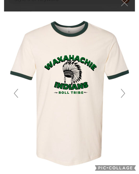 Waxahachie Indians on Ringer Tee