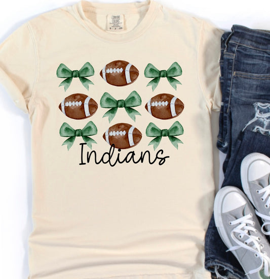 Footballs and Bows Tee