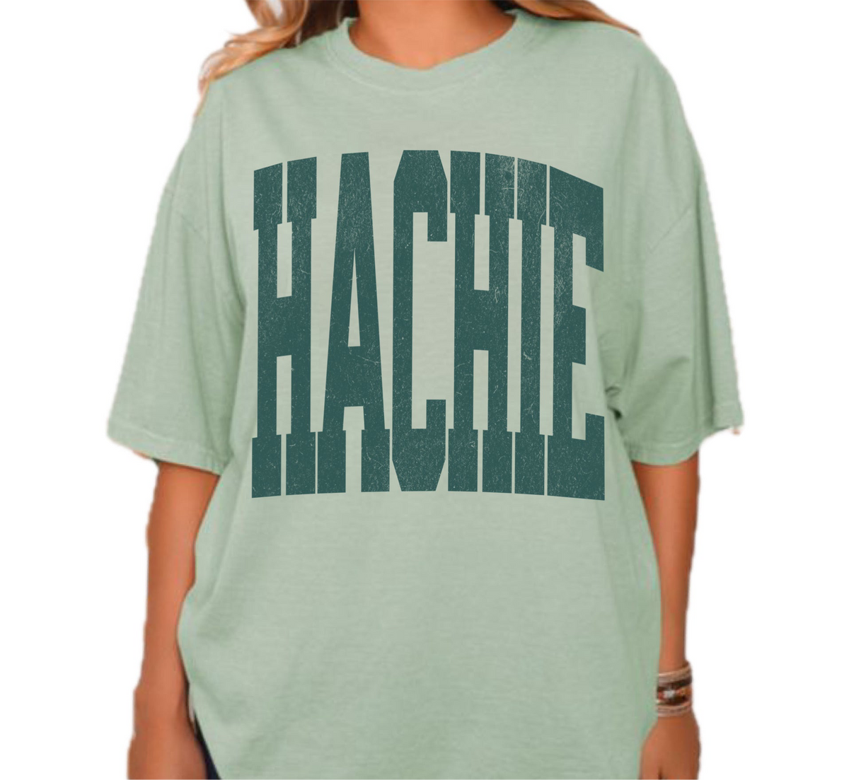 Large Hachie Distressed Tee   WHS Cheer